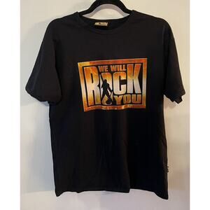 Vintage 2002 We-Will-Rock-You Dominion-Theatre London WWRY Black T-Shirt Large